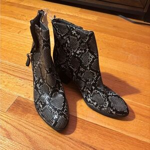 Old Navy Snakeskin Ankle Boots